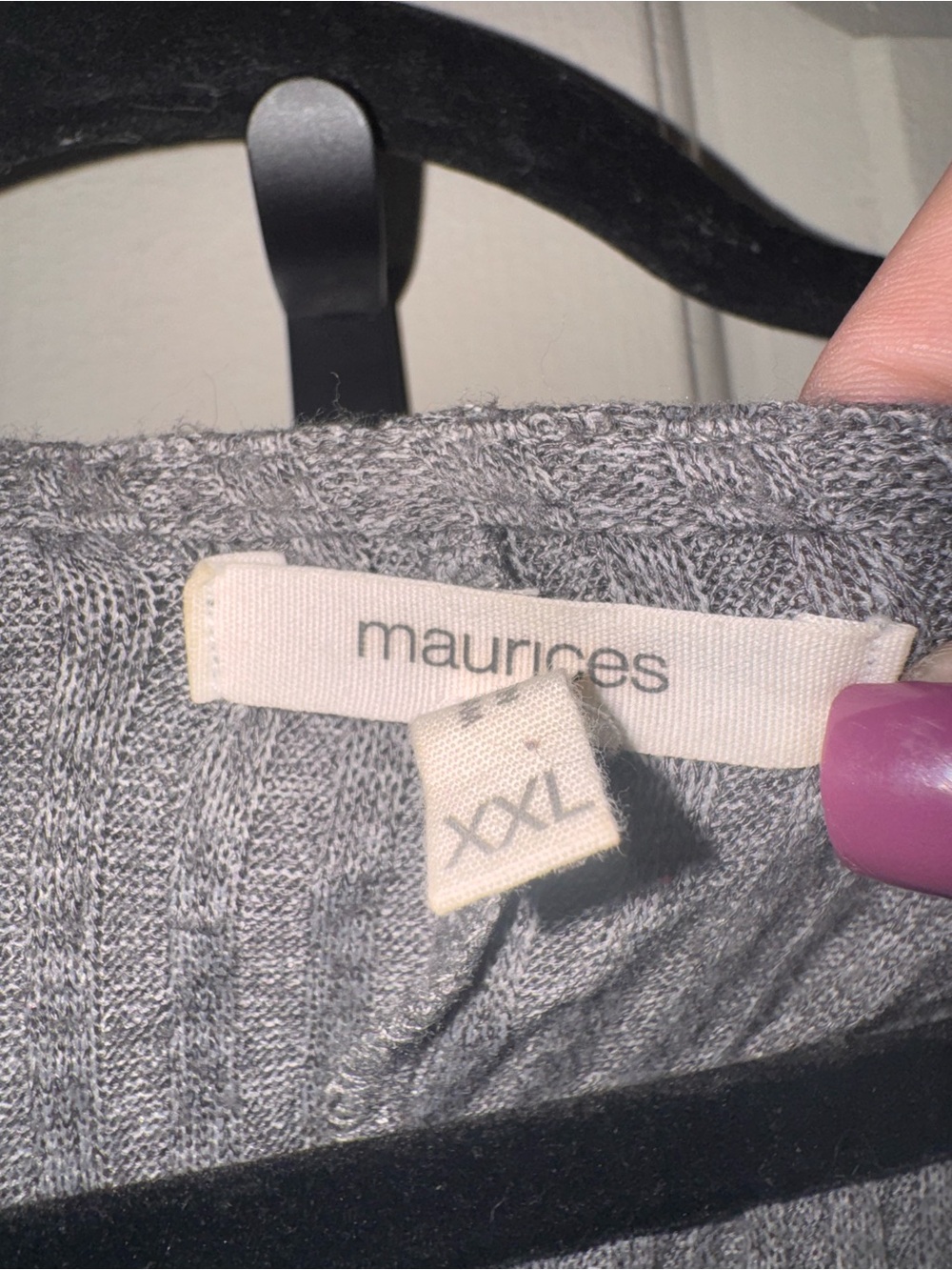 Maurices Gray Ribbed V-Neck Ruched Sleeve Top - Picture 2 of 2